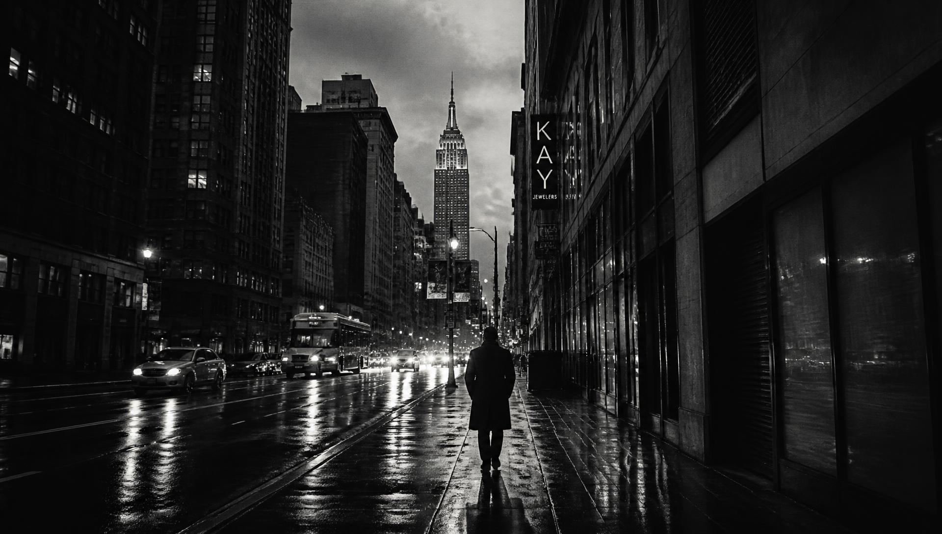 Cinematic desaturated city image
